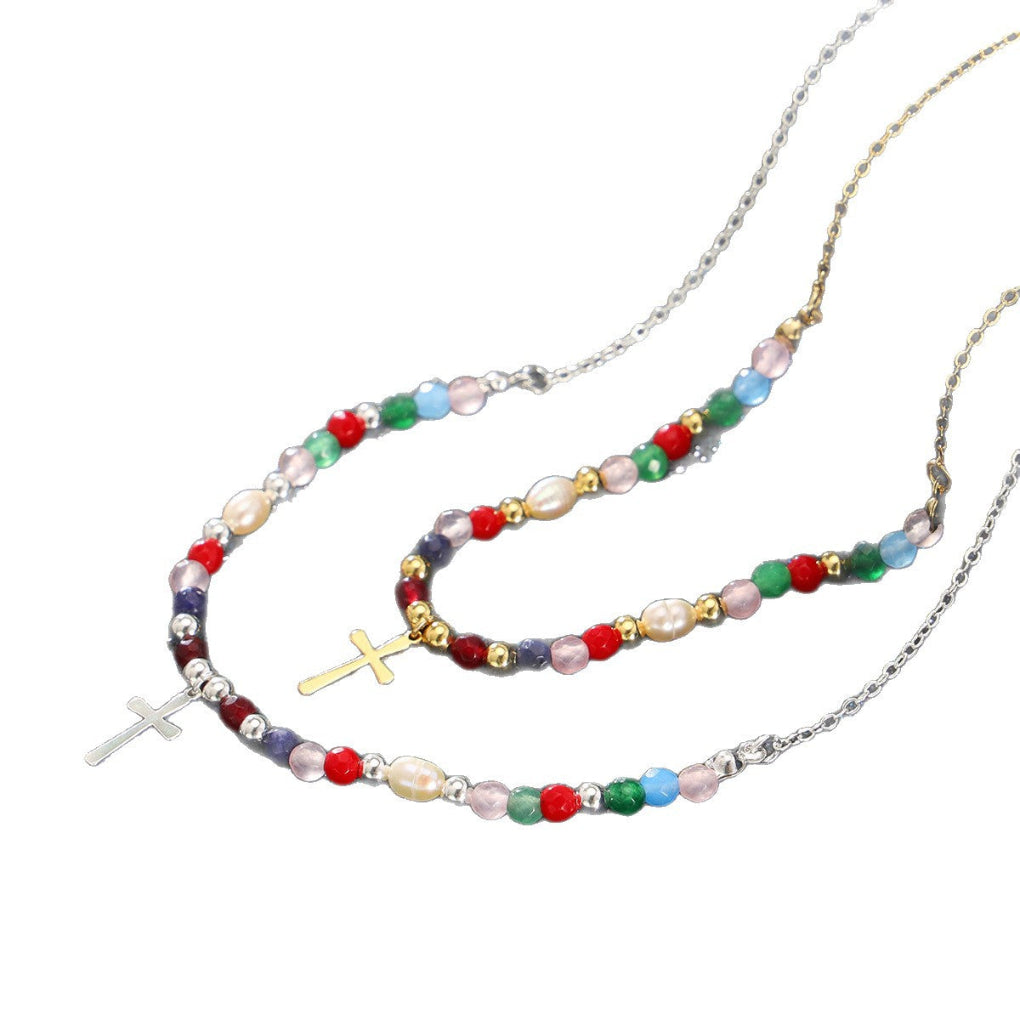 Cross Pendant Clavicle Chain Fashionable Minimalist Womens Jewelry