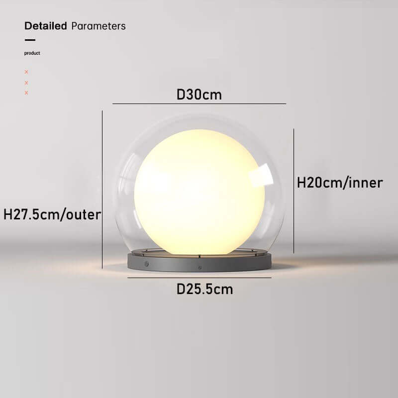 Nowoczesna lampa zewnętrzna - design w kształcie księżyca