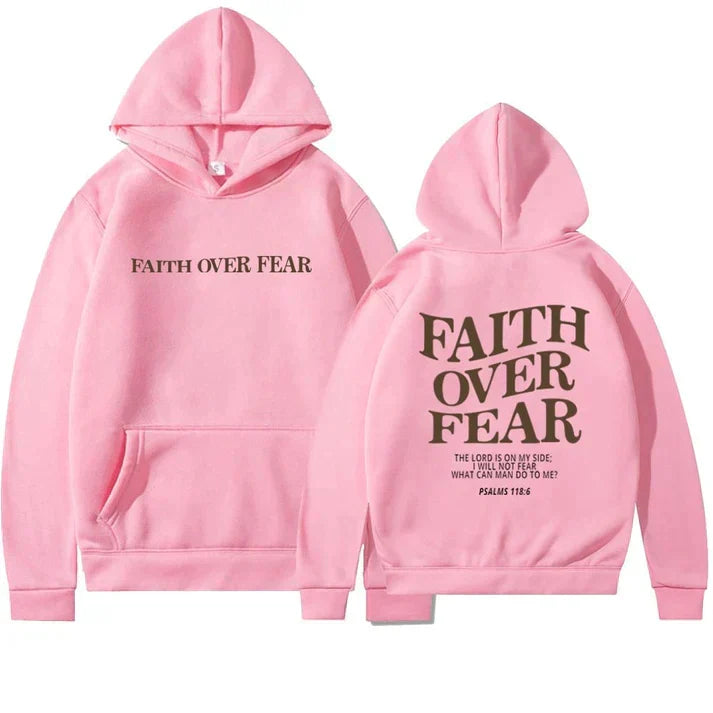 Uniseks bluza z kapturem "Wiara ponad strachem" Psalm 118:6 - Faithmore