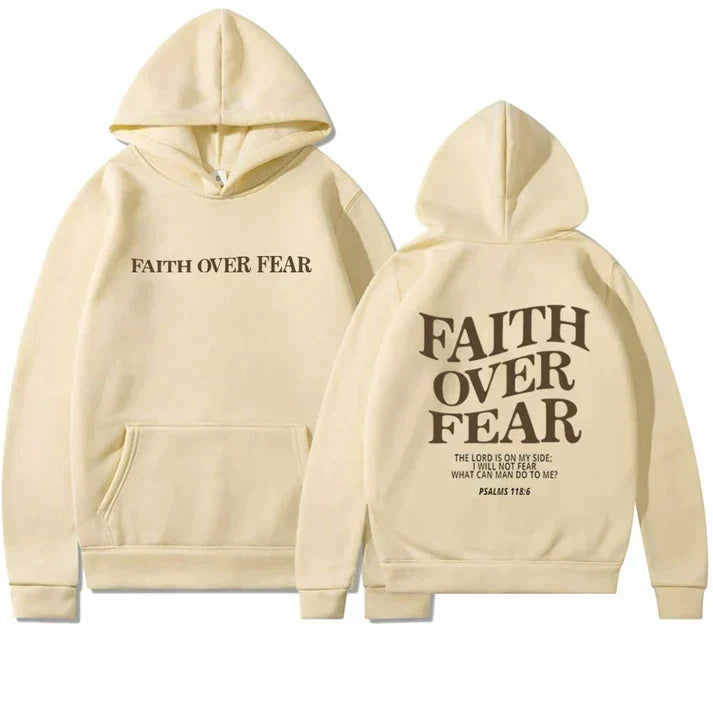 Uniseks bluza z kapturem "Wiara ponad strachem" Psalm 118:6 - Faithmore