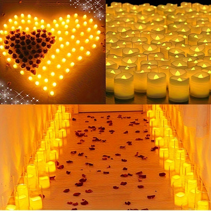 Bezpłomieniowe świece LED na baterie – 24–96 sztuk