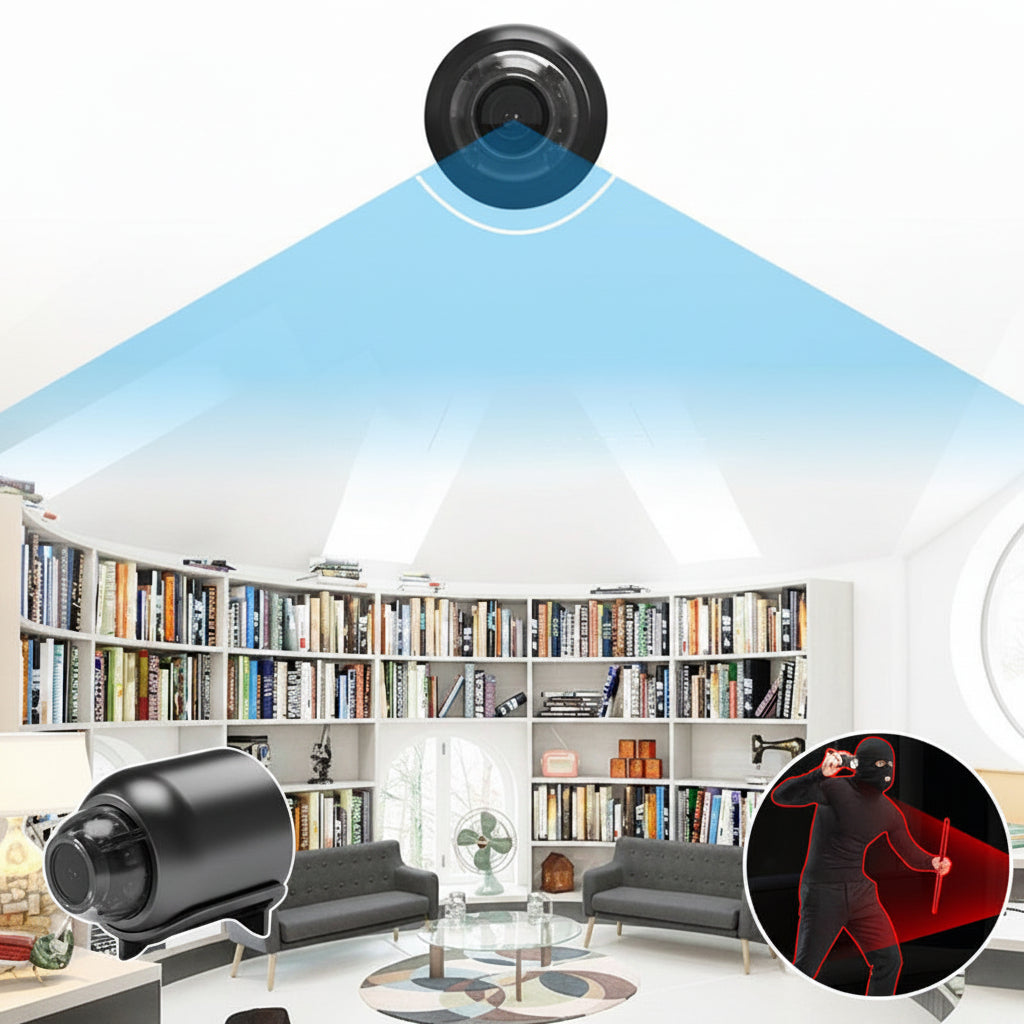 Mini kamera monitorująca WiFi 1080p | Ukryte widzenie w nocy | Alarm ruchu | Dźwięk