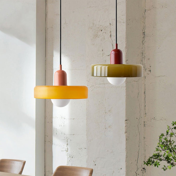 Geometryczna Lampa Sufitowa Bauhaus ze Szkła