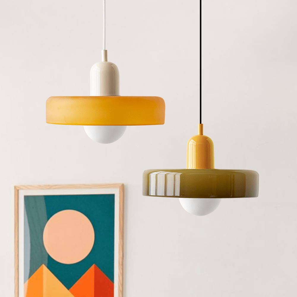Geometryczna Lampa Sufitowa Bauhaus ze Szkła