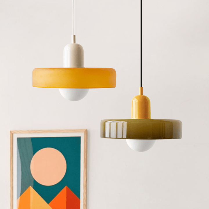 Geometryczna Lampa Sufitowa Bauhaus ze Szkła