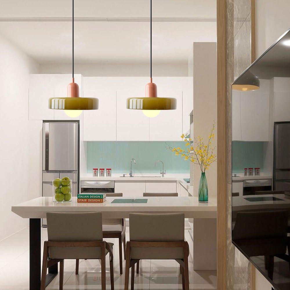 Geometryczna Lampa Sufitowa Bauhaus ze Szkła
