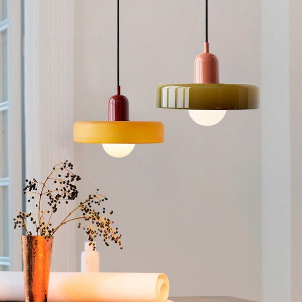 Geometryczna Lampa Sufitowa Bauhaus ze Szkła