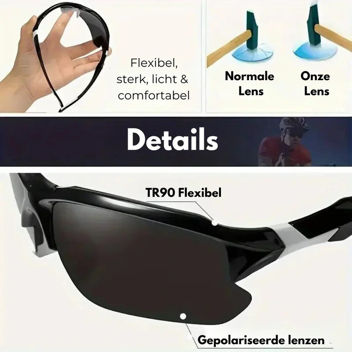 Sportowe okulary przeciwsłoneczne polaryzacyjne | Ochrona UV400 | Outdoor