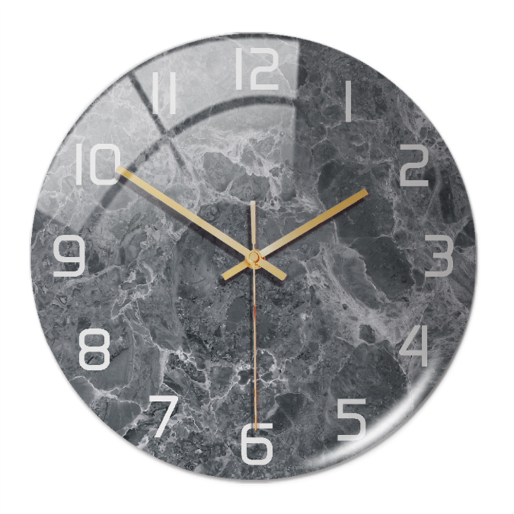Elegancki zegar ścienny z efektem marmuru – MarbleTime