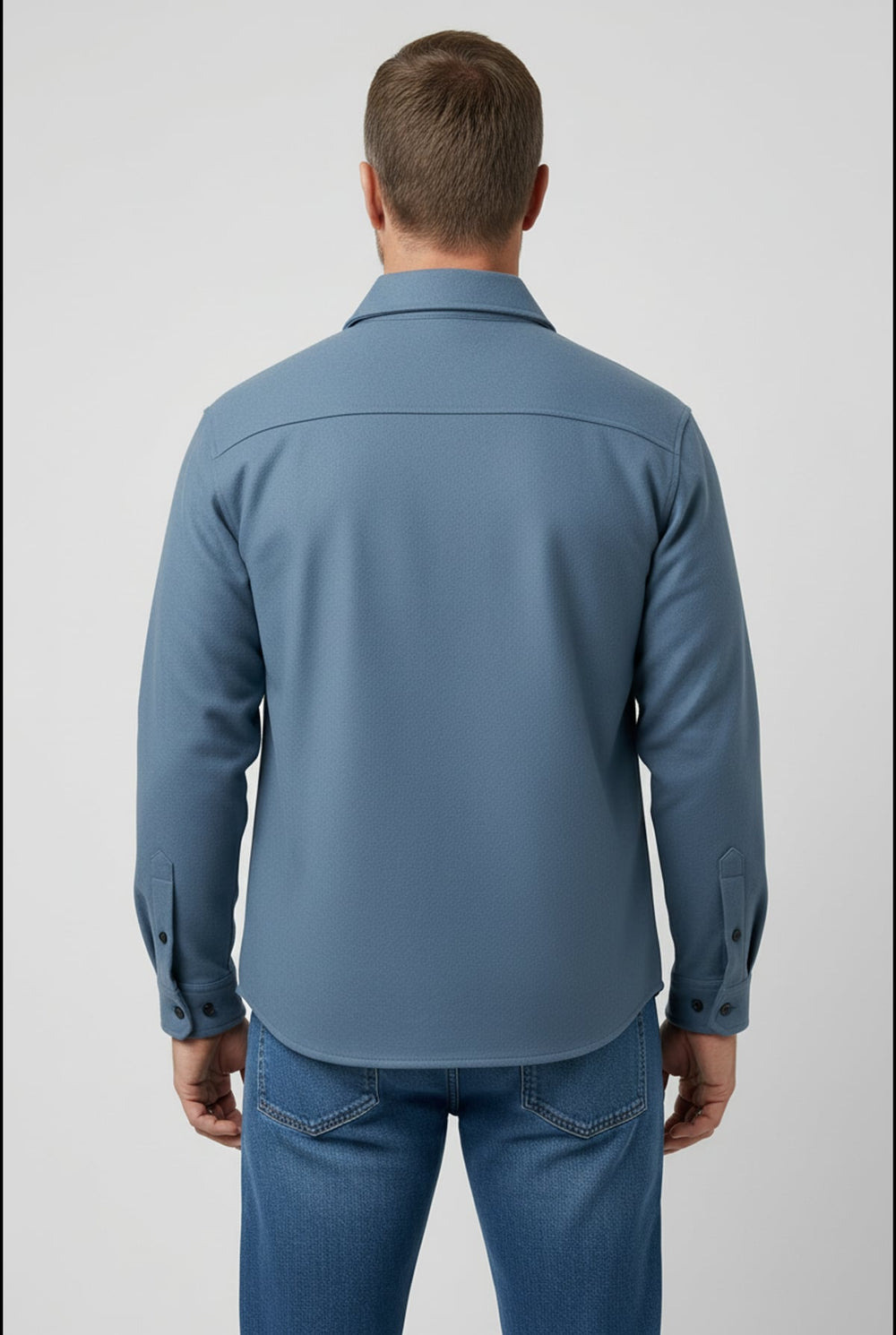 Męska kurtka overshirt z kieszeniami na piersi