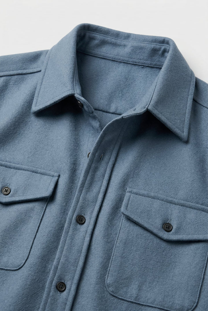 Męska kurtka overshirt z kieszeniami na piersi