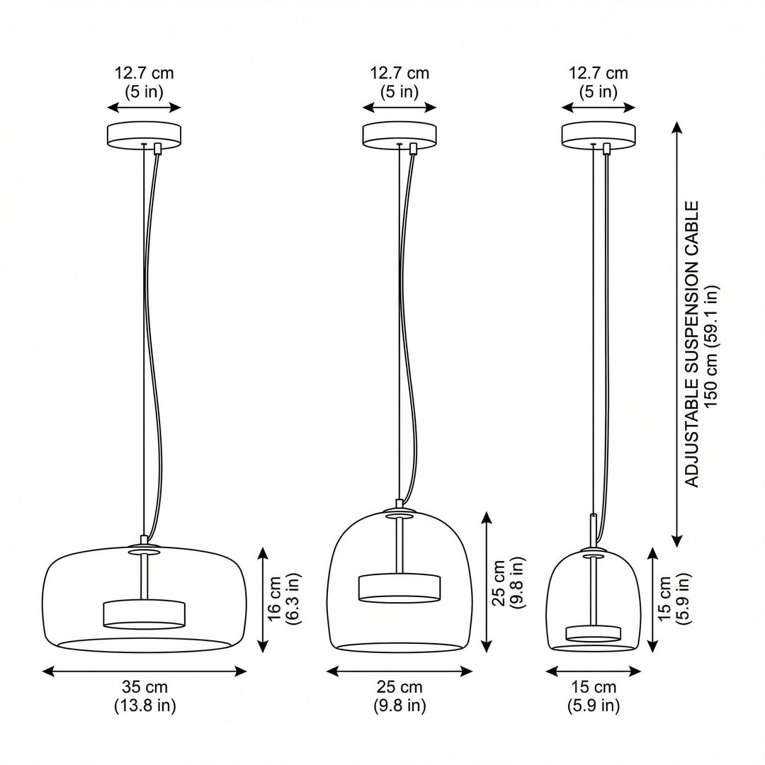 Astrid - nowoczesna nordycka szklana lampa wisząca