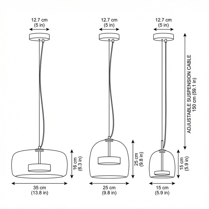 Astrid - nowoczesna nordycka szklana lampa wisząca