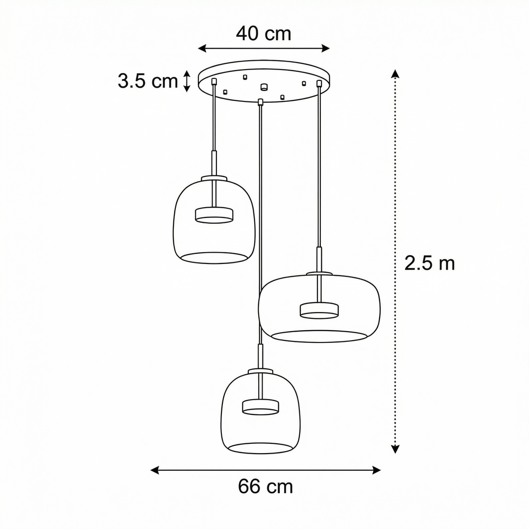 Astrid - nowoczesna nordycka szklana lampa wisząca