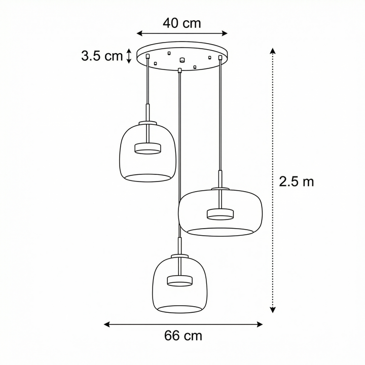 Astrid - nowoczesna nordycka szklana lampa wisząca