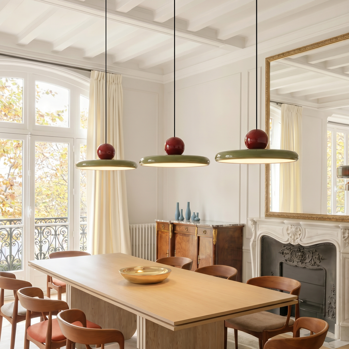 Veya – kolorowa lampa wisząca w stylu Bauhaus