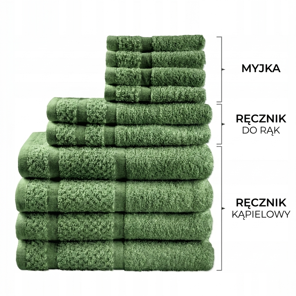 Komplet Ręczników 10 Elementów