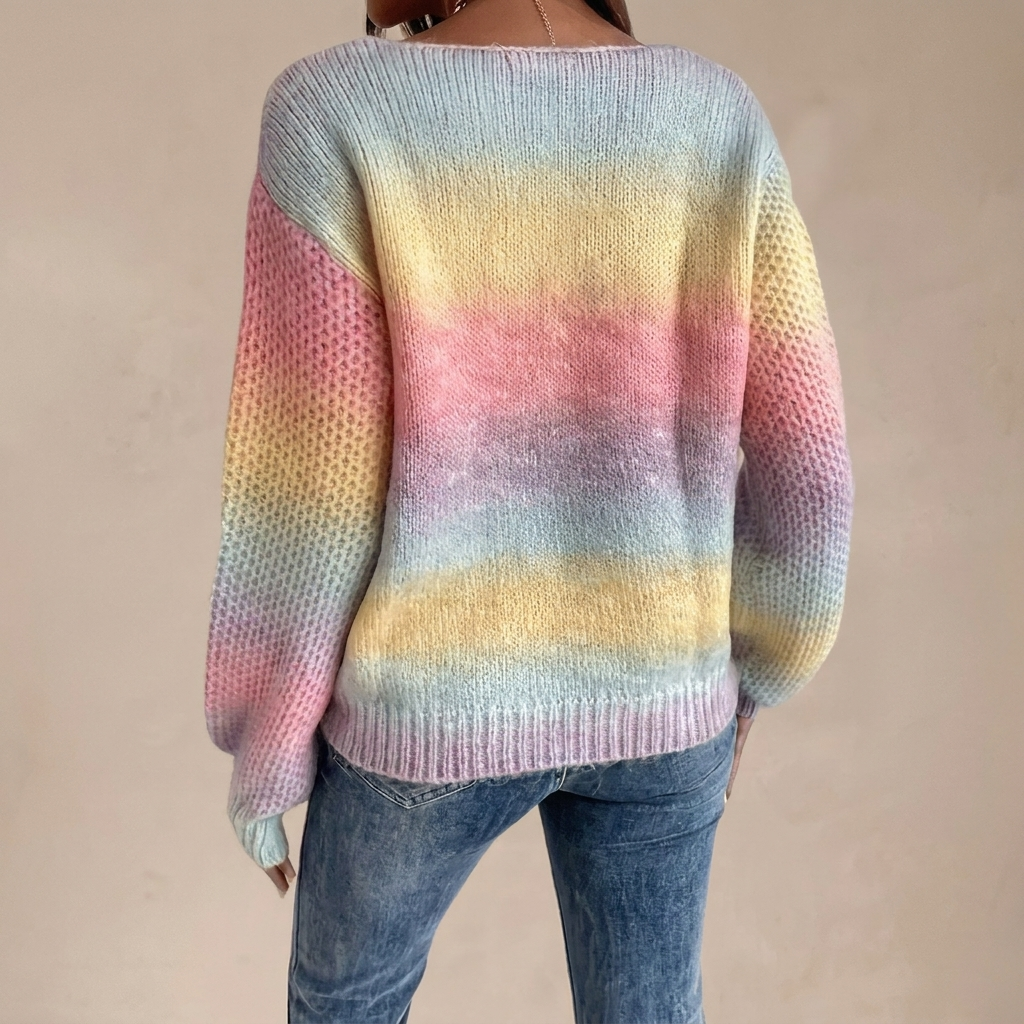 Sweter Oversize Z Dekoltem W Serek