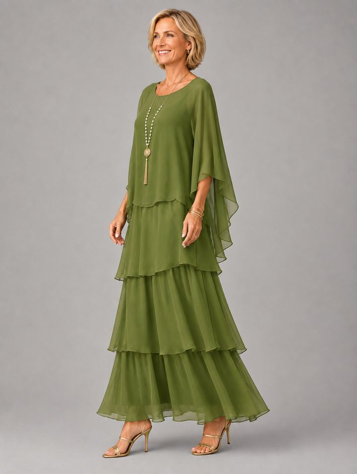 Elegancka, zwiewna sukienka maxi