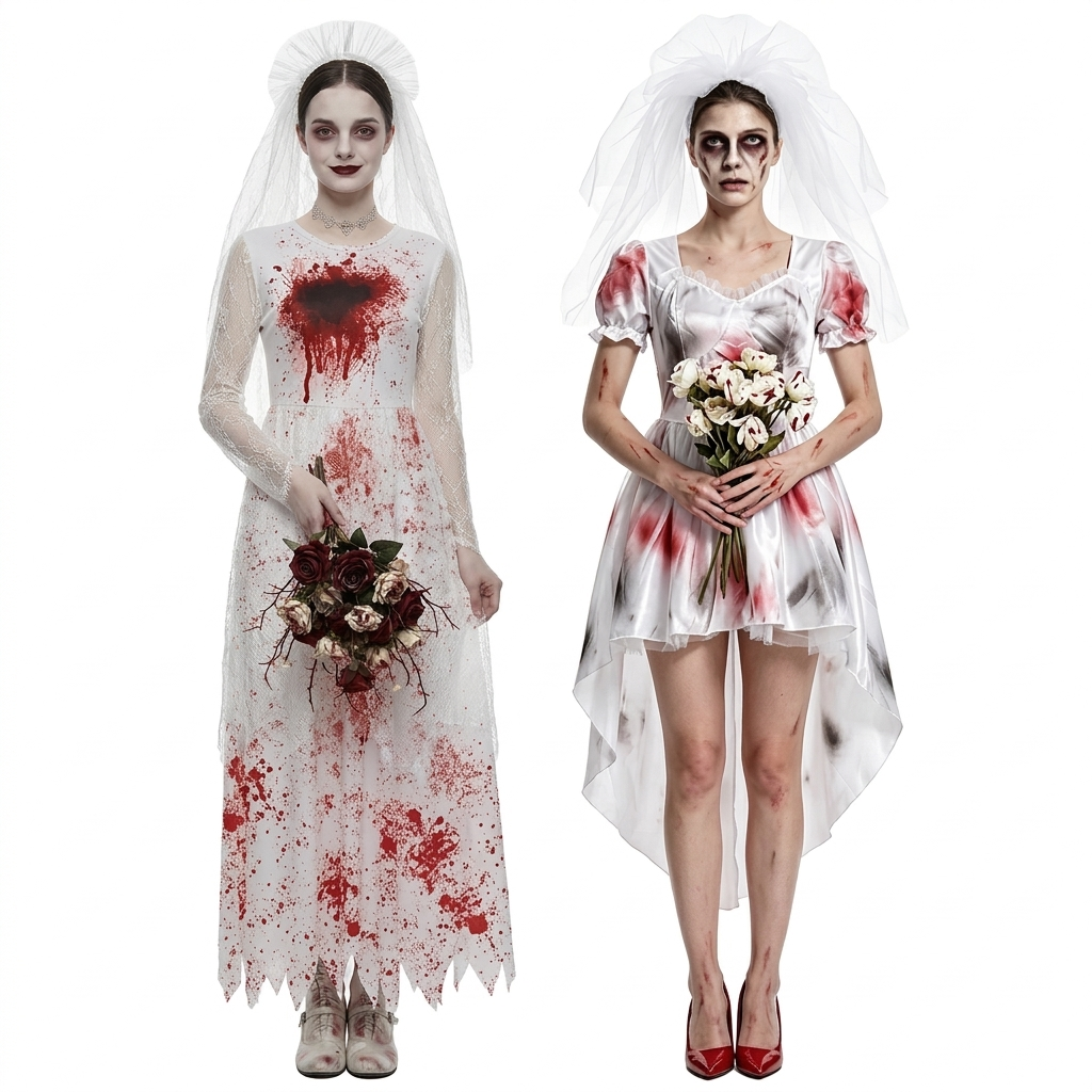 Sukienka Kostiumowa Duchy Panny Młodej na Halloween