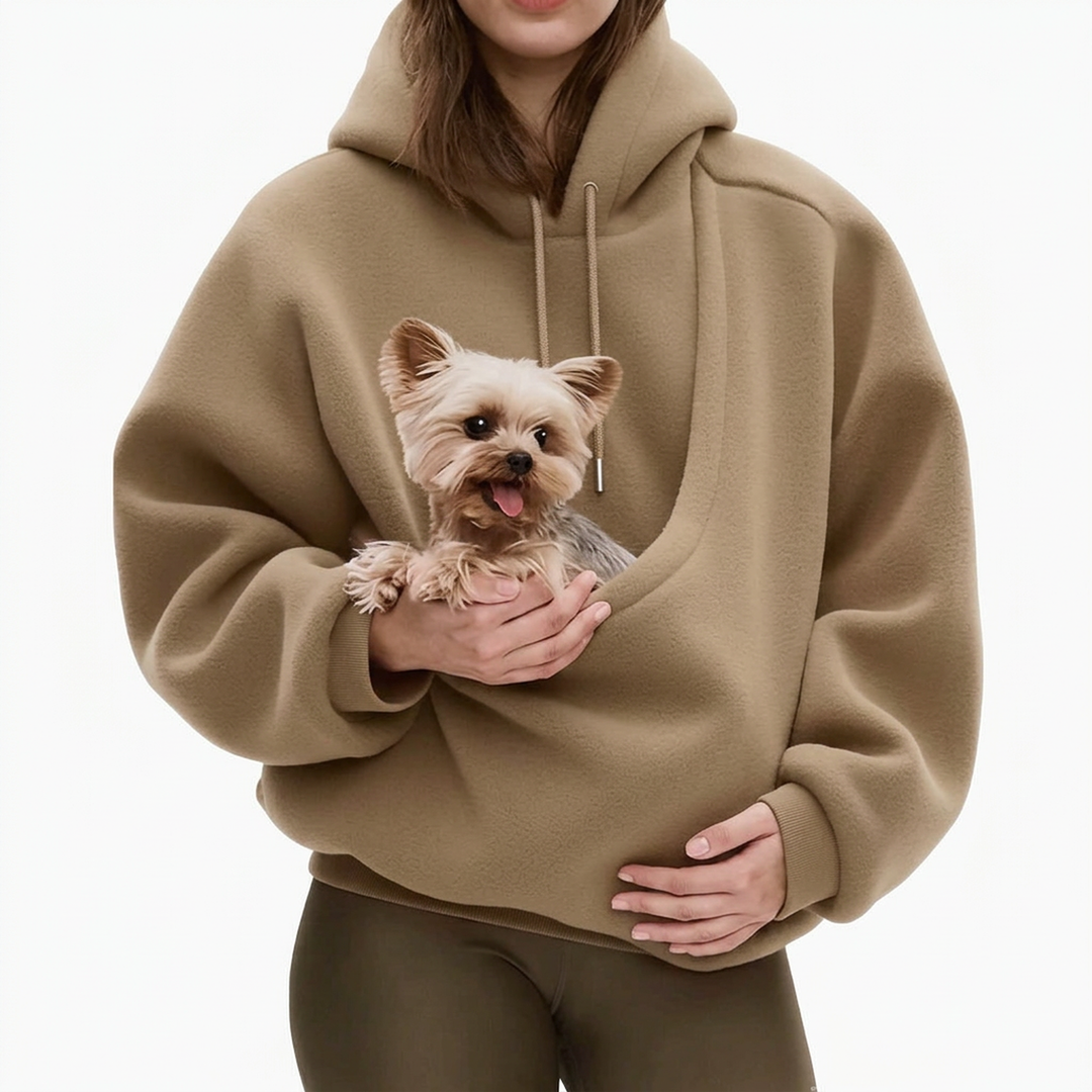 Bluza kangurka z wbudowaną kieszenią na kota lub psa