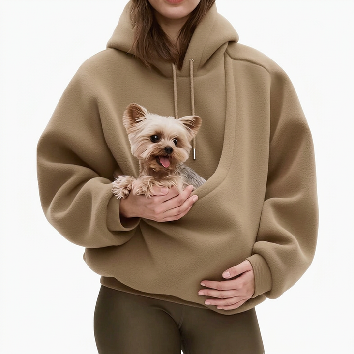 Bluza kangurka z wbudowaną kieszenią na kota lub psa