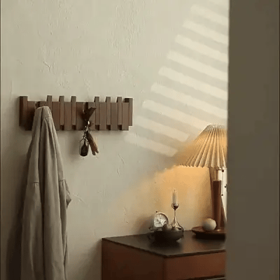 Primo | Wieszak Ścienny z Drewna w Kształcie Fortepianu | Elegancki Design | Trwałe Drewno