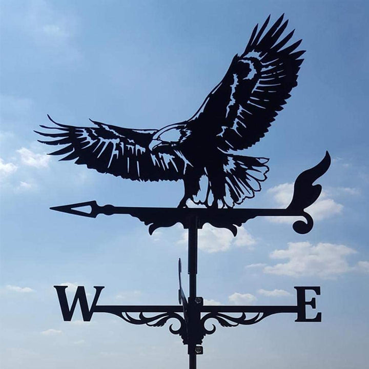 Metalowa chorągiewka wiatrowa z sylwetką zwierzęcia do dekoracji ogrodu i dachu