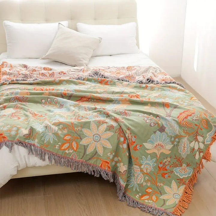 Bohol Rustykalny – Kwiatowy Koc Boho do Przytulnego Komfortu i Stylowego Życia
