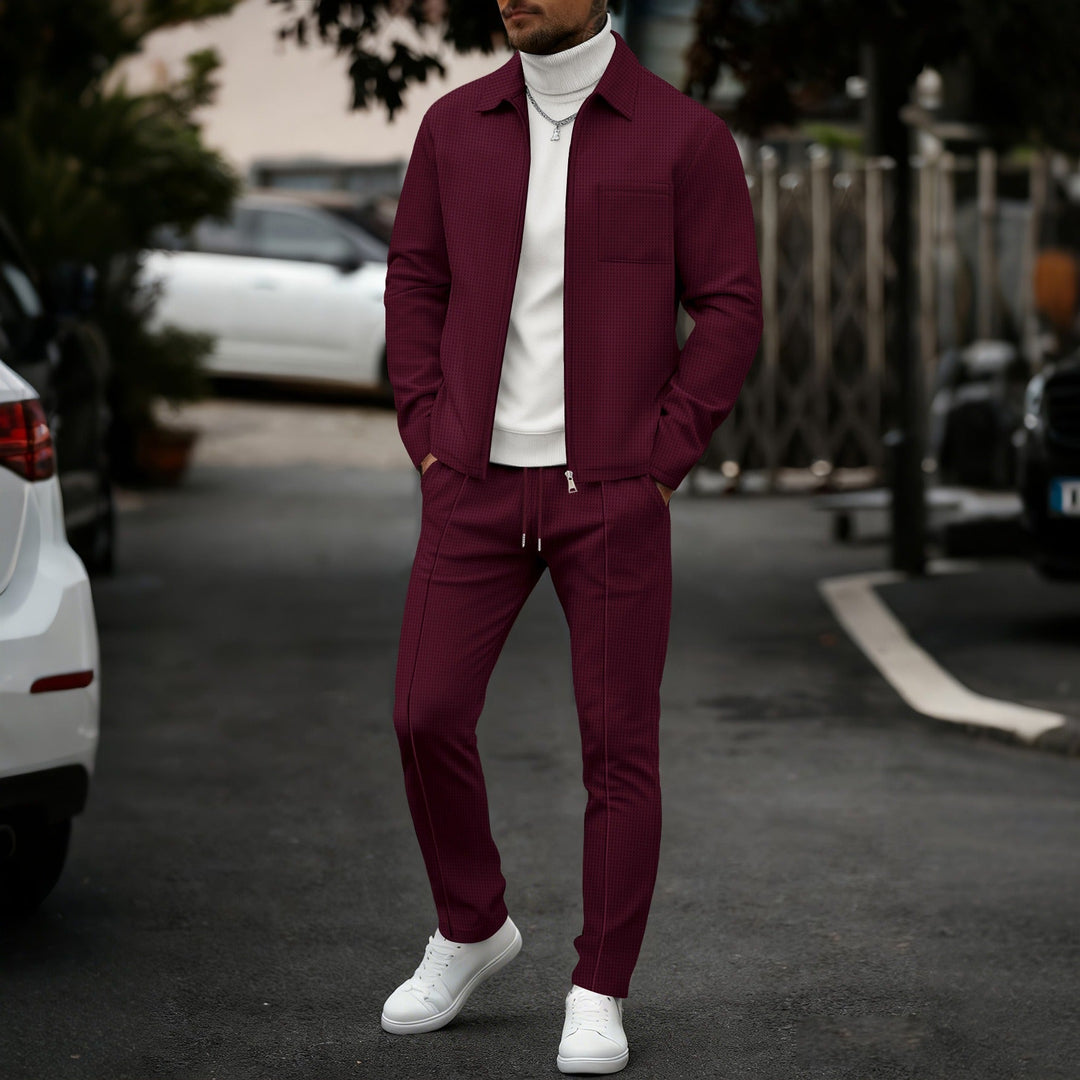 Męski komplet slim fit – na zamek, na co dzień i do aktywności sportowych