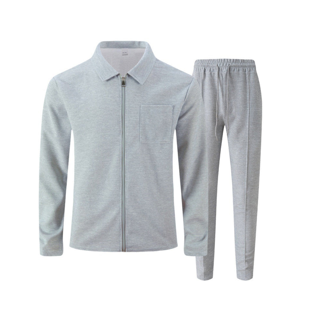 Męski komplet slim fit – na zamek, na co dzień i do aktywności sportowych