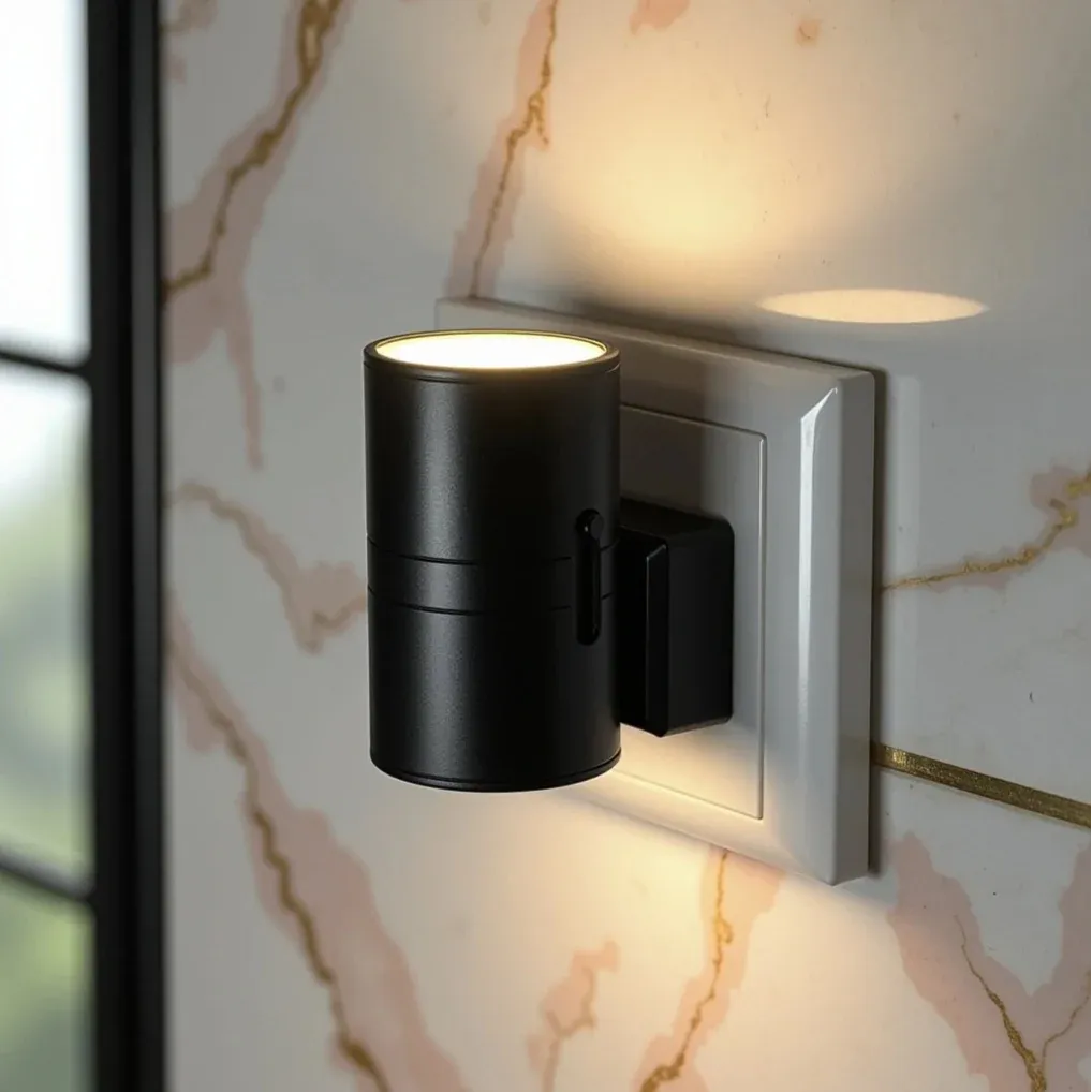 Lampka nocna w stylu Bauhaus – ściemnialne światło LED