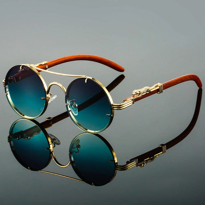 Retro styl z nowoczesną ochroną vintage podwójny most okulary przeciwsłoneczne
