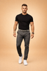 Męskie spodnie slim fit z taliowanym krojem – smart casual