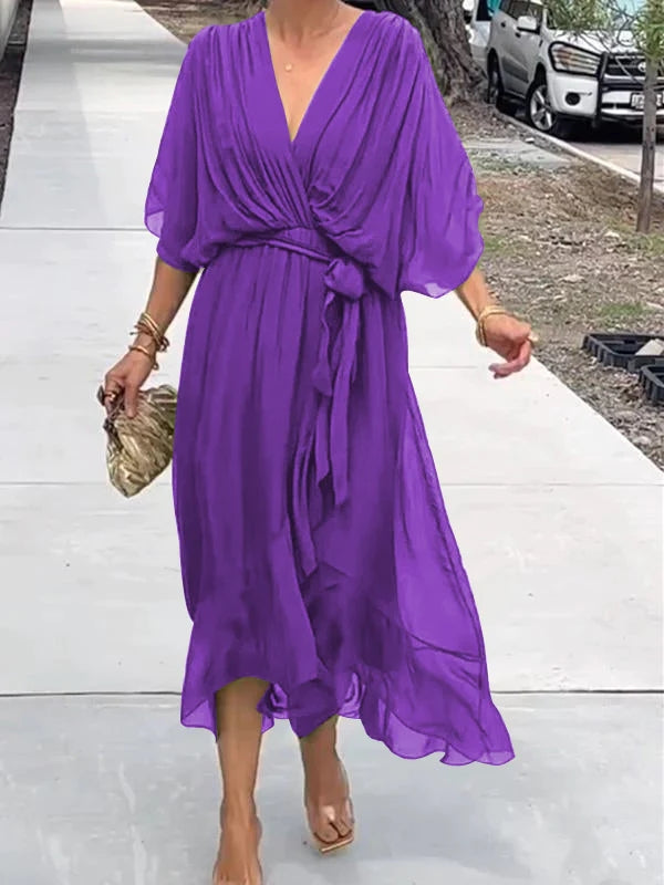 Elegancka sukienka V-neck