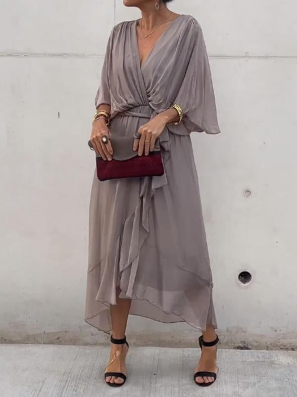 Elegancka sukienka V-neck