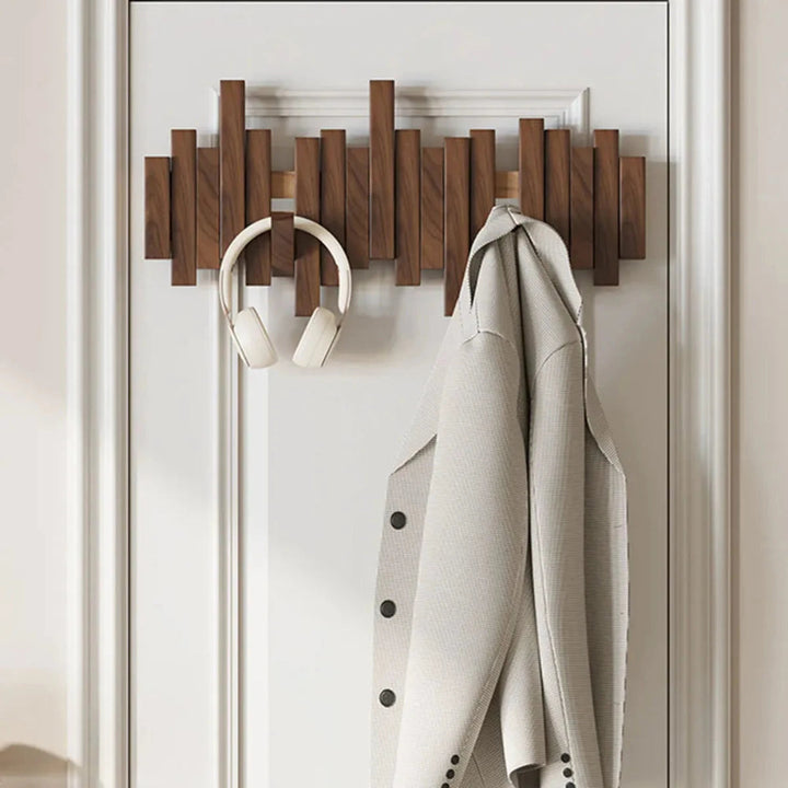 Wieszak w Stylu Fortepianu - Orzech/Buk - Elegancki Design