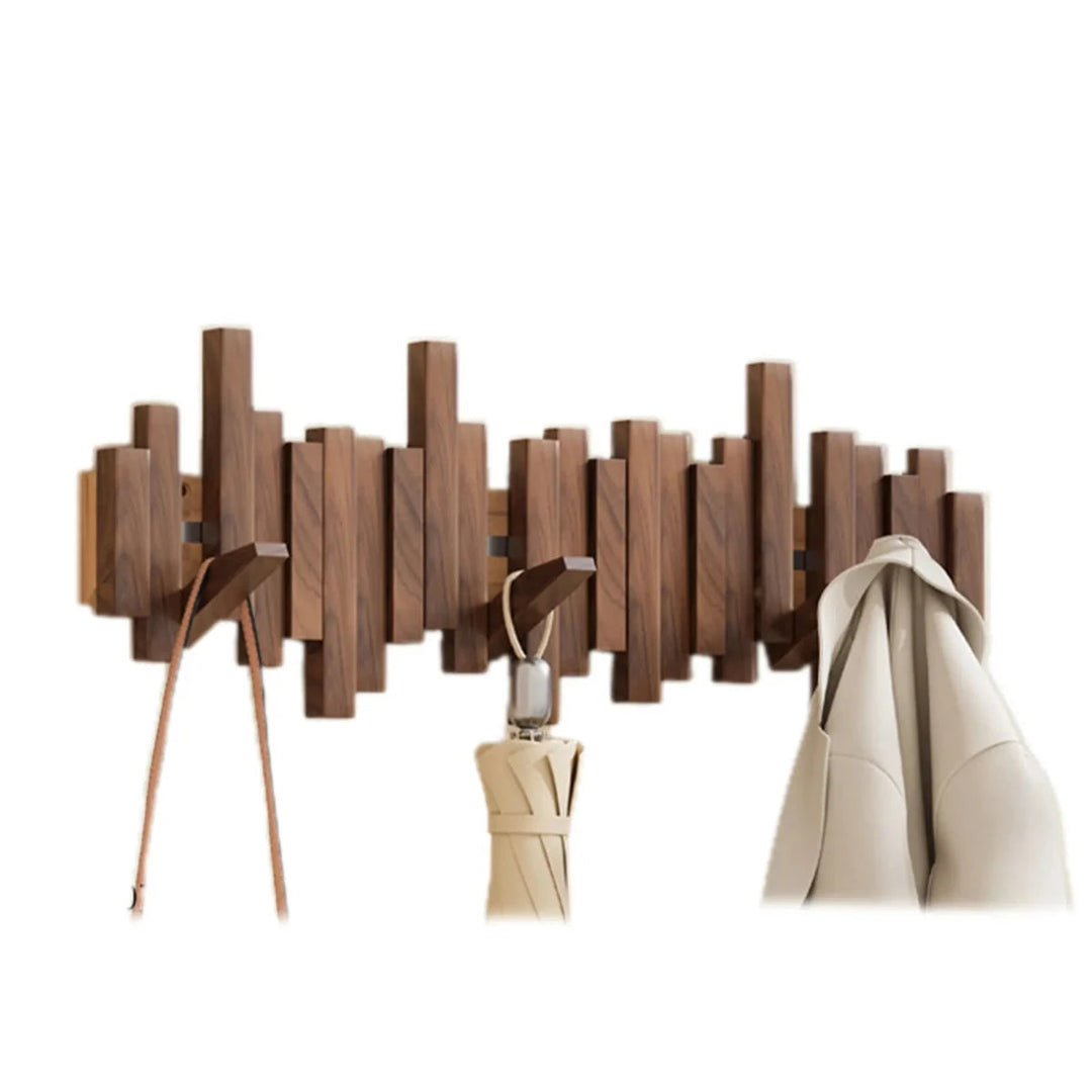 Wieszak w Stylu Fortepianu - Orzech/Buk - Elegancki Design