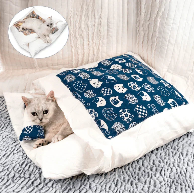 Zimowy śpiwór dla kotów – SnugKitty Frost Magic