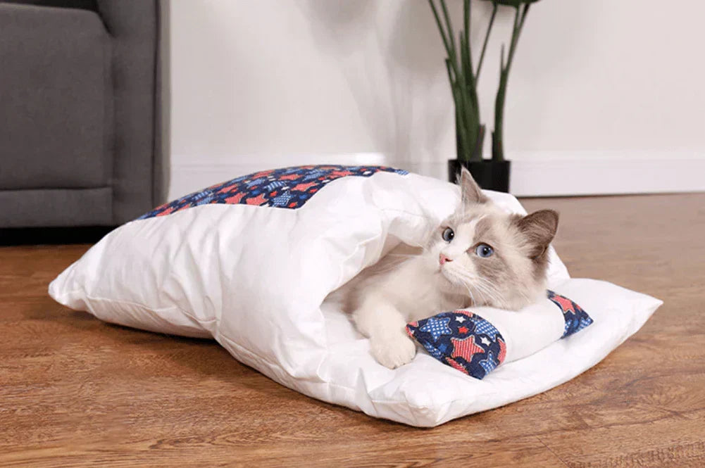 Zimowy śpiwór dla kotów – SnugKitty Frost Magic