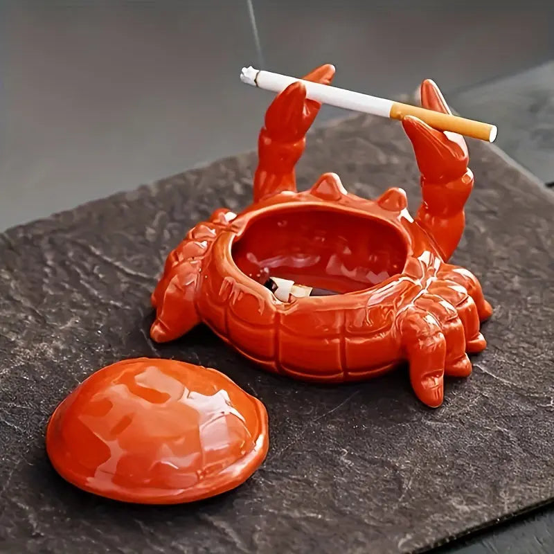 Ceramiczna popielniczka w kształcie kraba – unikalny design – dekoracyjna