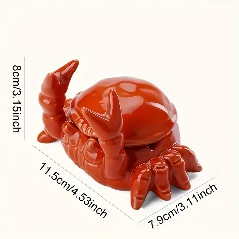 Ceramiczna popielniczka w kształcie kraba – unikalny design – dekoracyjna