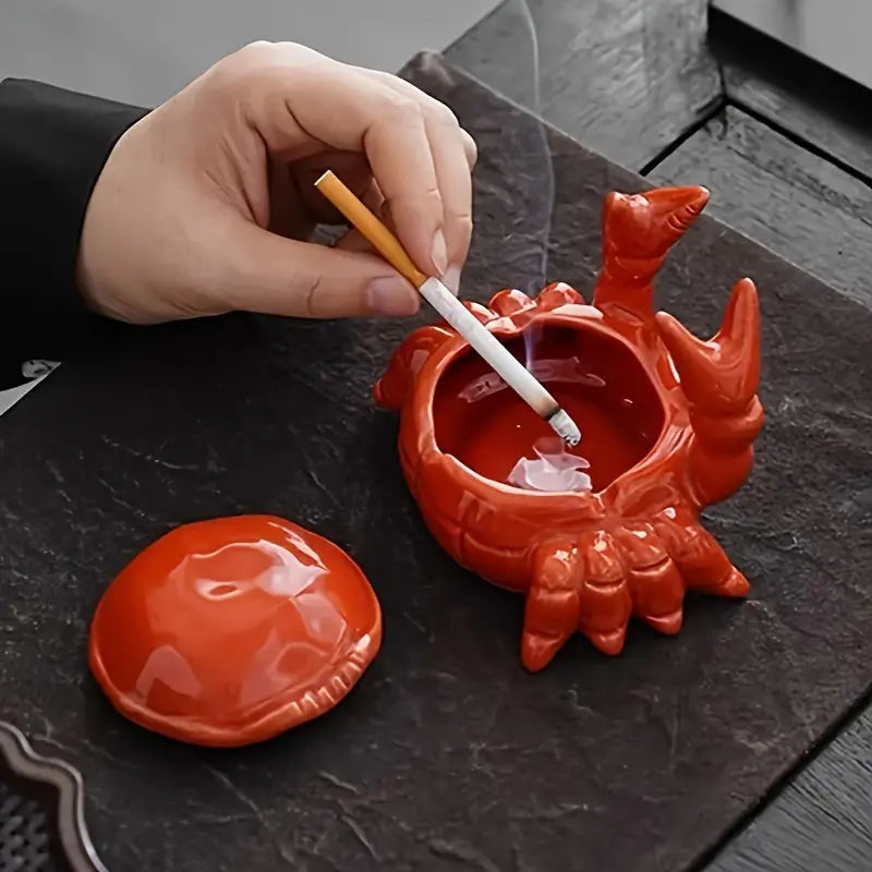 Ceramiczna popielniczka w kształcie kraba – unikalny design – dekoracyjna