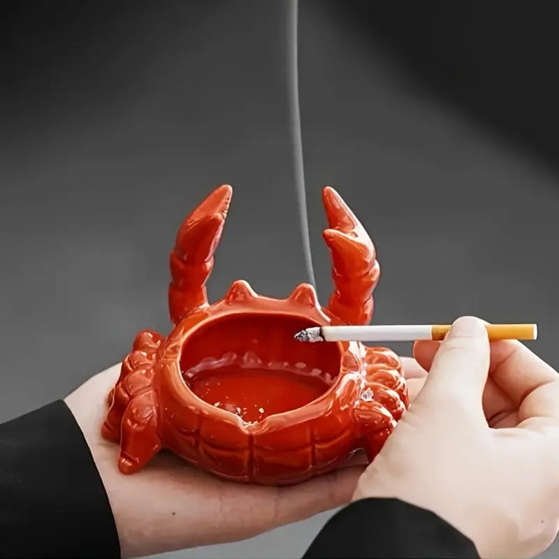 Ceramiczna popielniczka w kształcie kraba – unikalny design – dekoracyjna