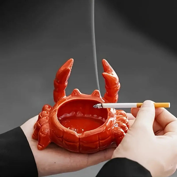 Ceramiczna popielniczka w kształcie kraba – unikalny design – dekoracyjna