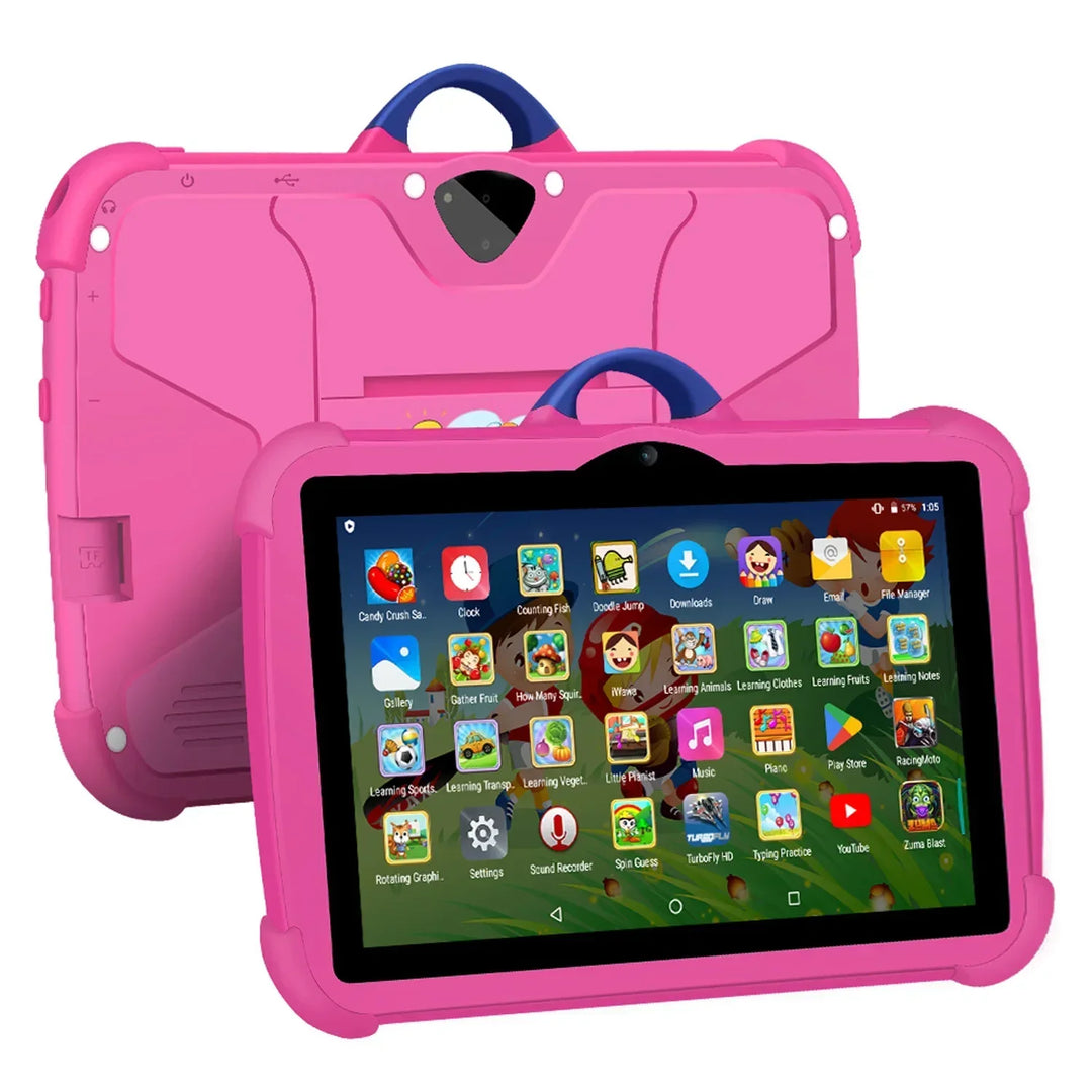 Tablet dla dzieci 7 cali | Motyw kreskówkowy i Android | 64 GB pamięci