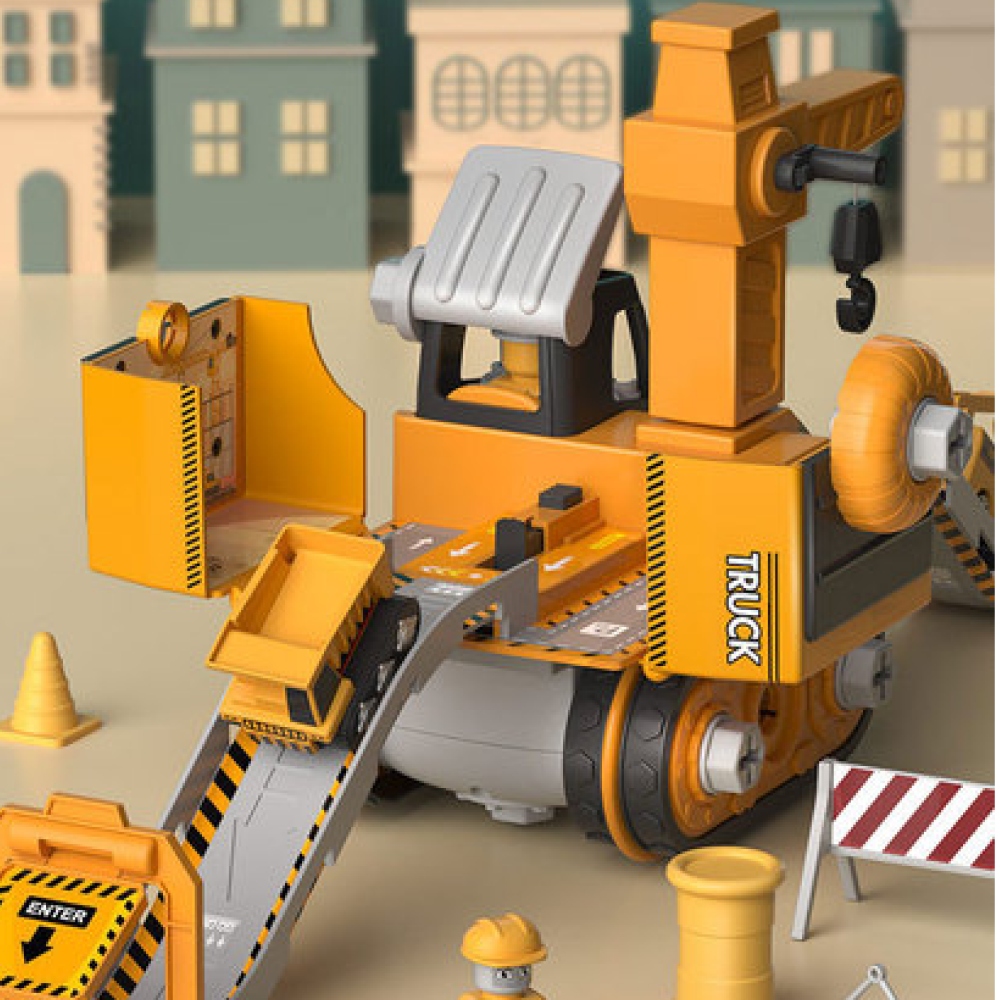 LittleBuilder zestaw do zabawy – ciężarówka, koparka i dźwig