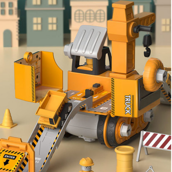 LittleBuilder zestaw do zabawy – ciężarówka, koparka i dźwig