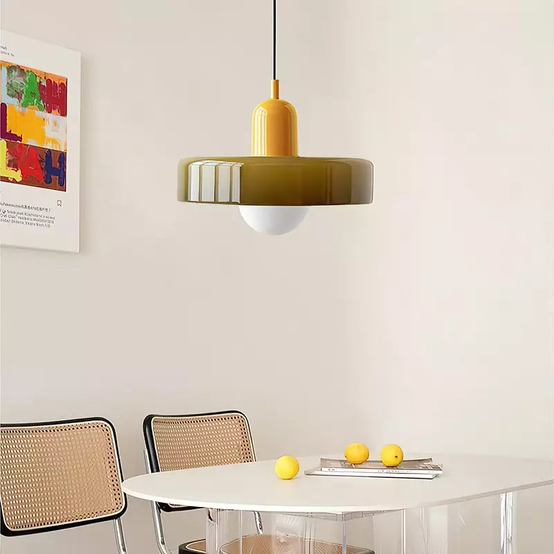 Kolorowa lampa wisząca | Styl Bauhaus | Artystyczny design