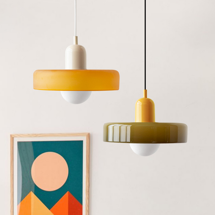 Kolorowa lampa wisząca | Styl Bauhaus | Artystyczny design